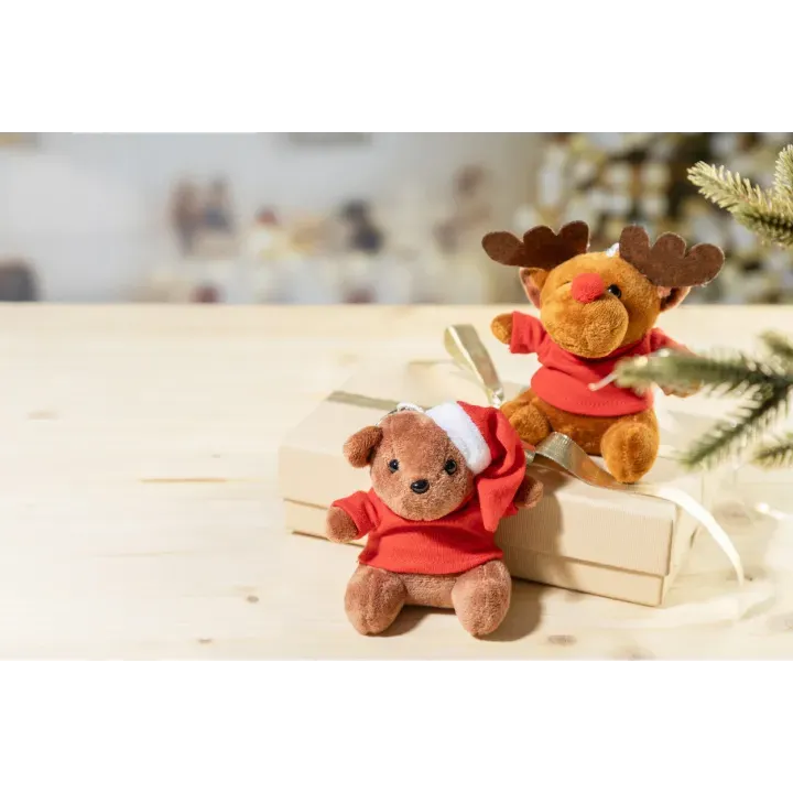 Plush Christmas teddy bear keyring - AP800052 (ANDA#1XX)